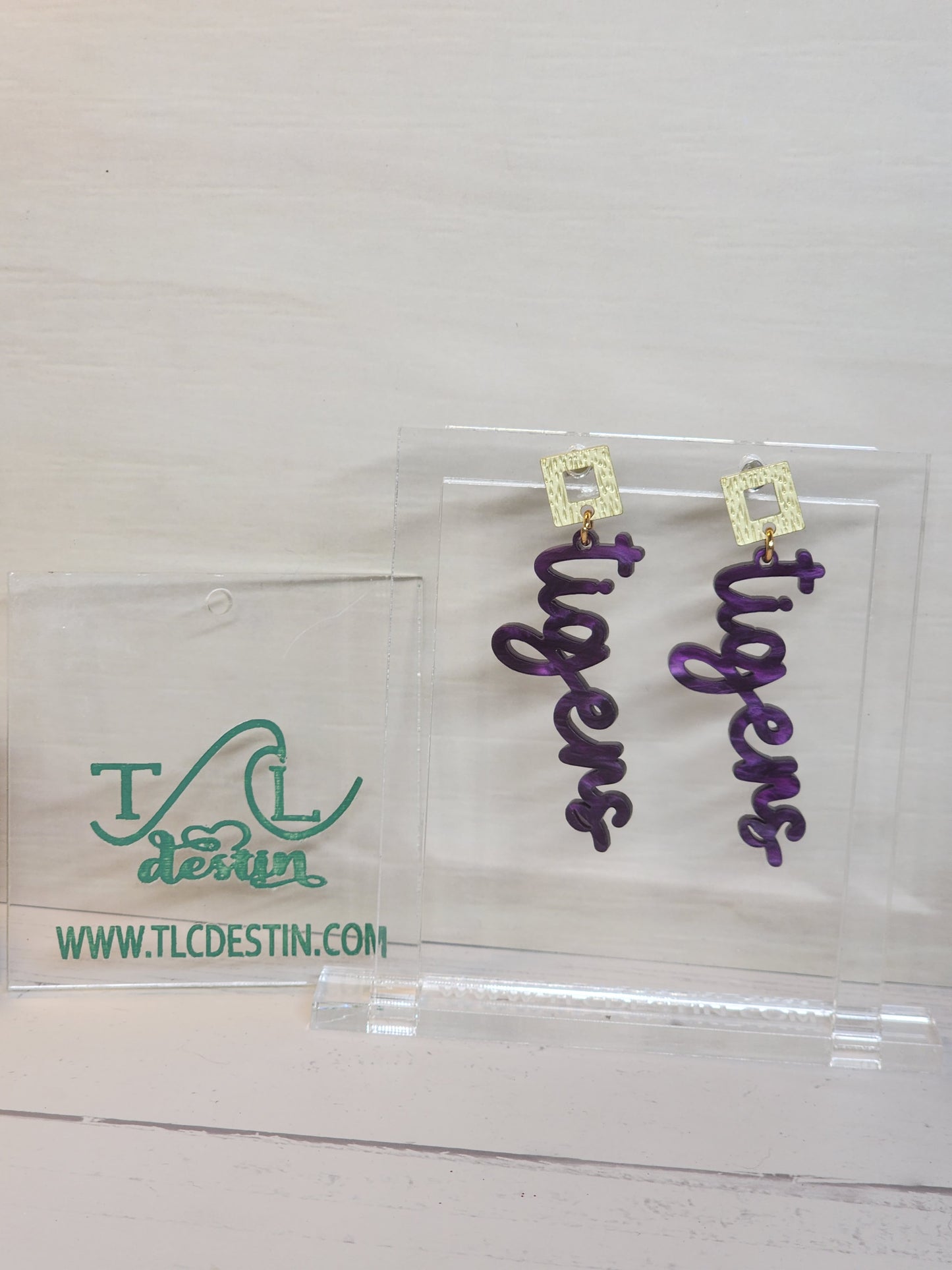 Tiger Acrylic Earrings