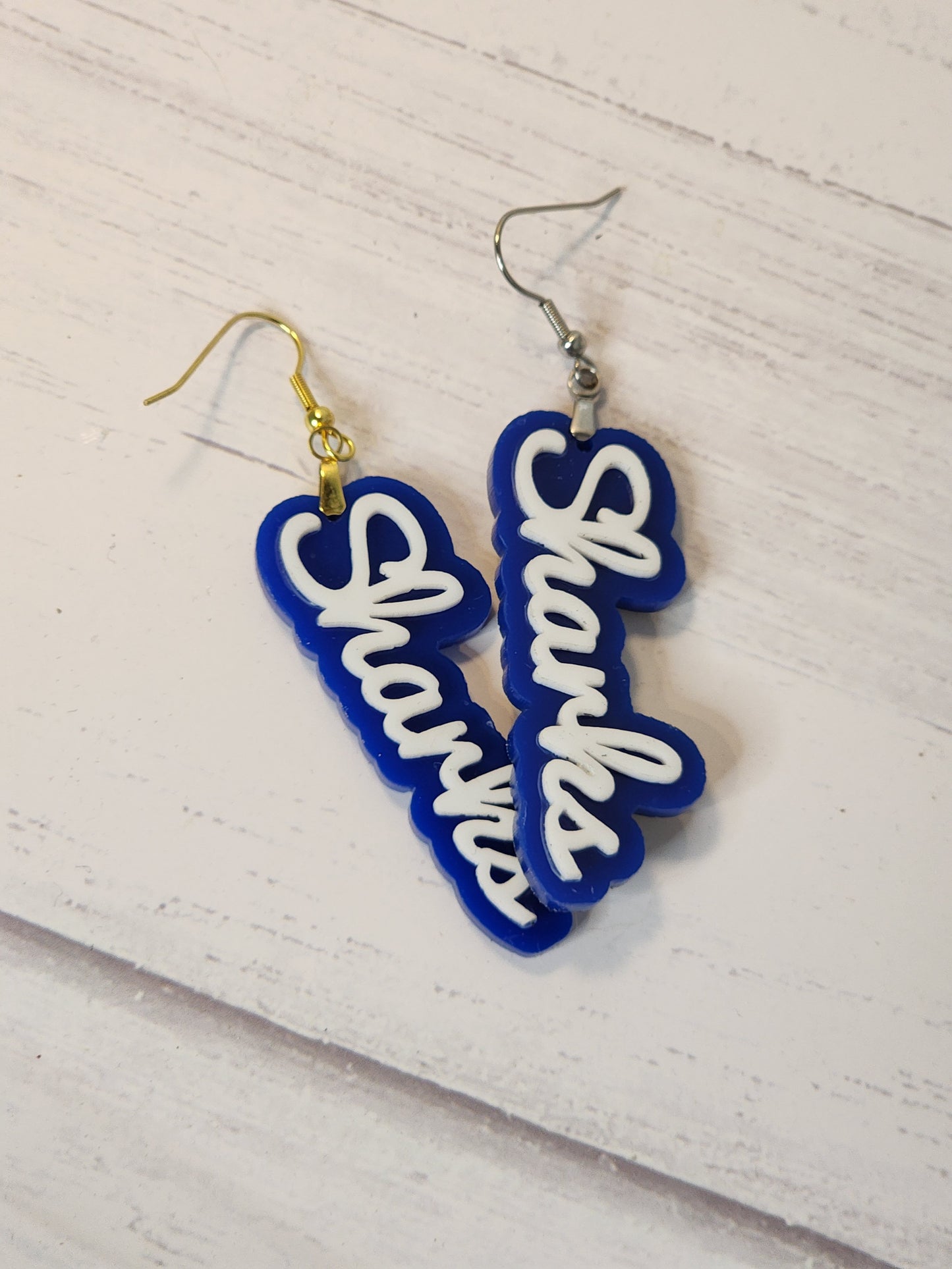Sharks Acrylic Earrings