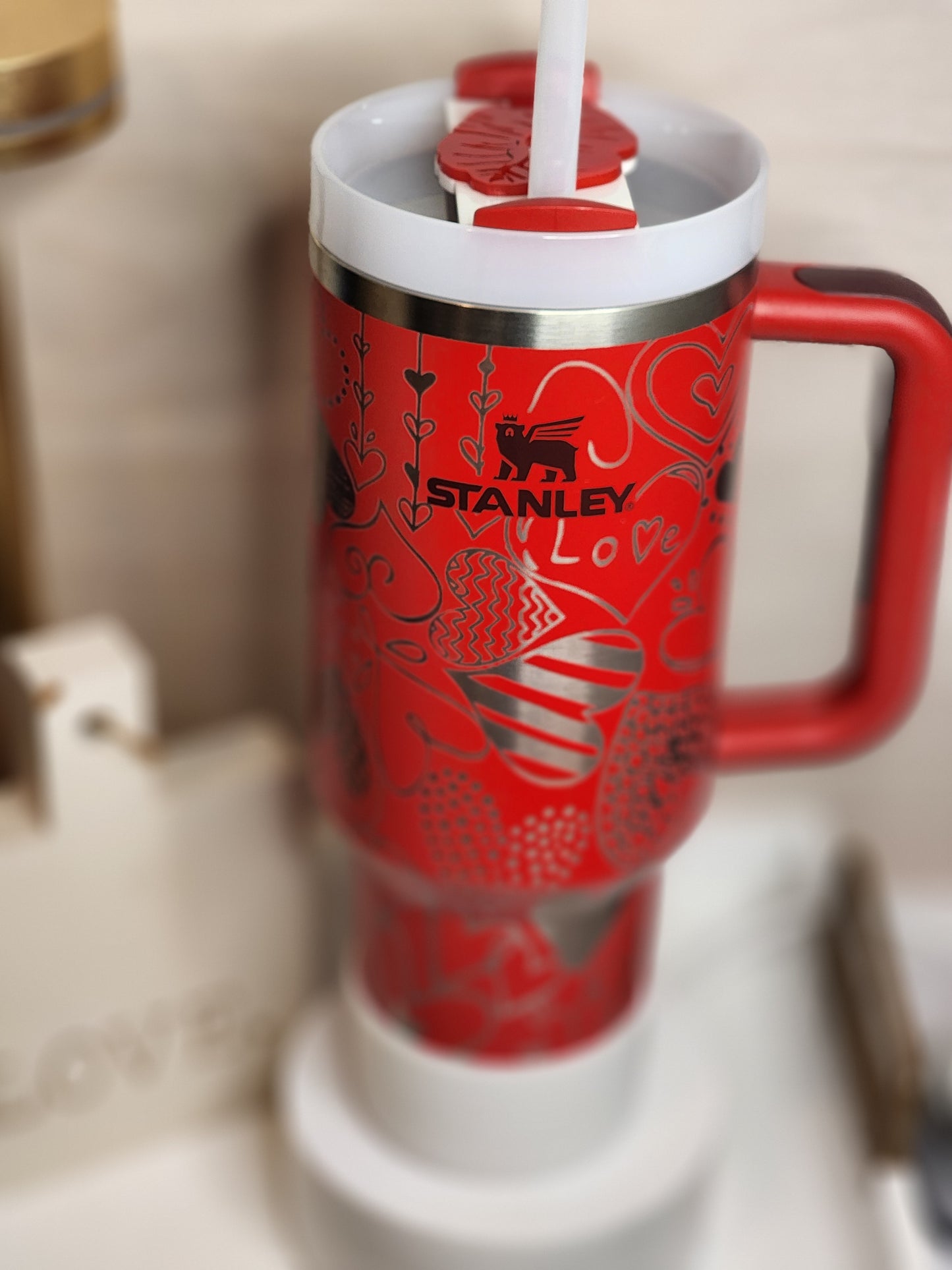 Red Stanley Heart Tumbler