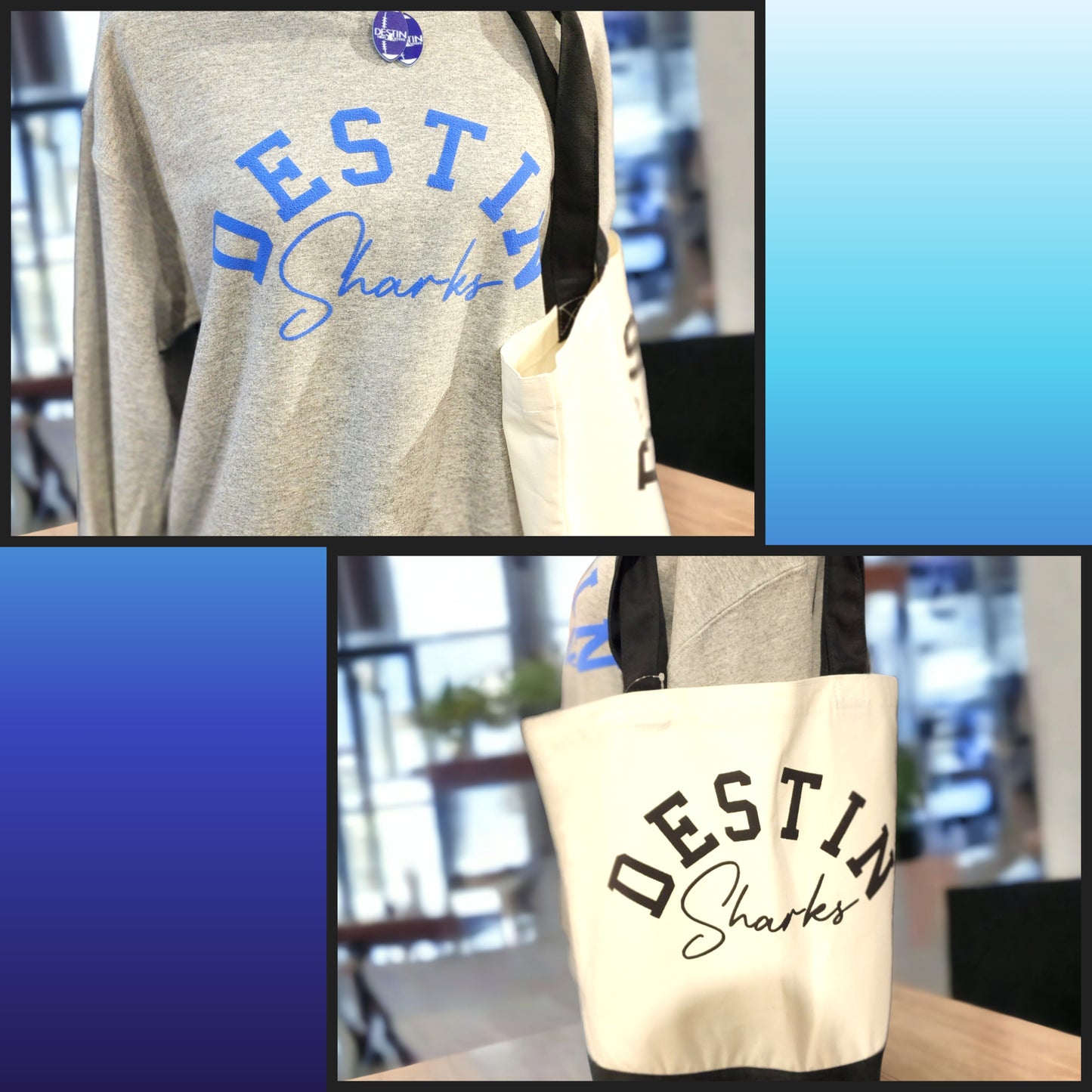 Destin Sharks Tote bag