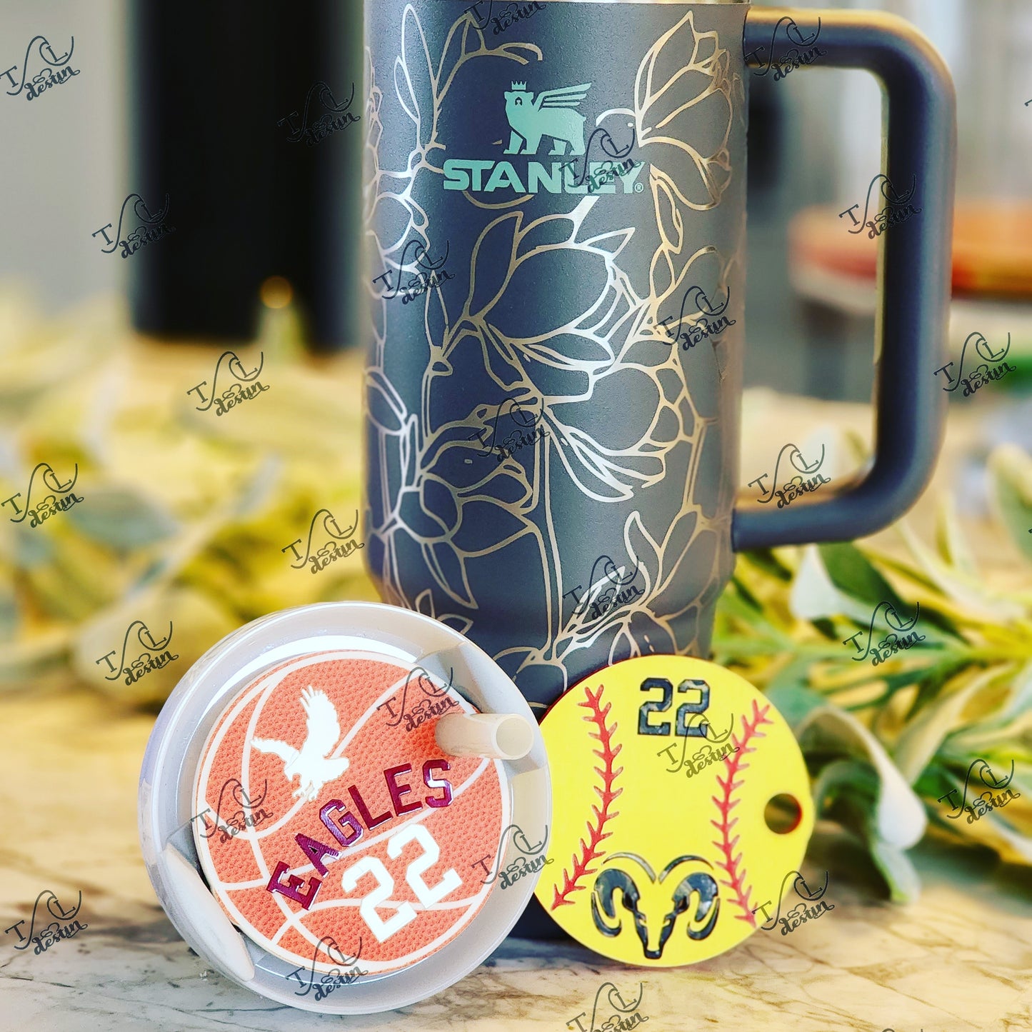 40 oz Stan lid BASEBALL