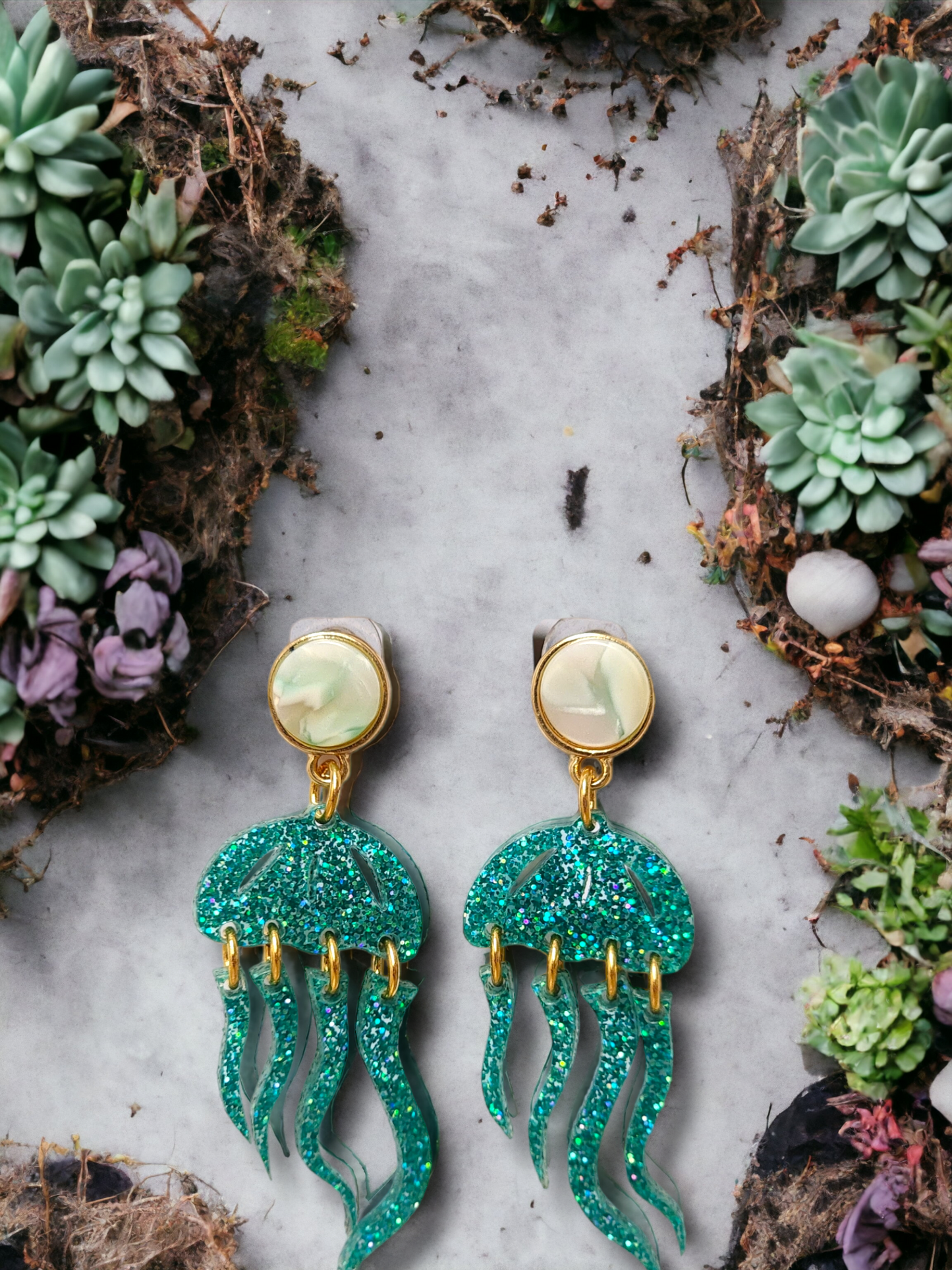 Jellyfish Acrylic Earrings
