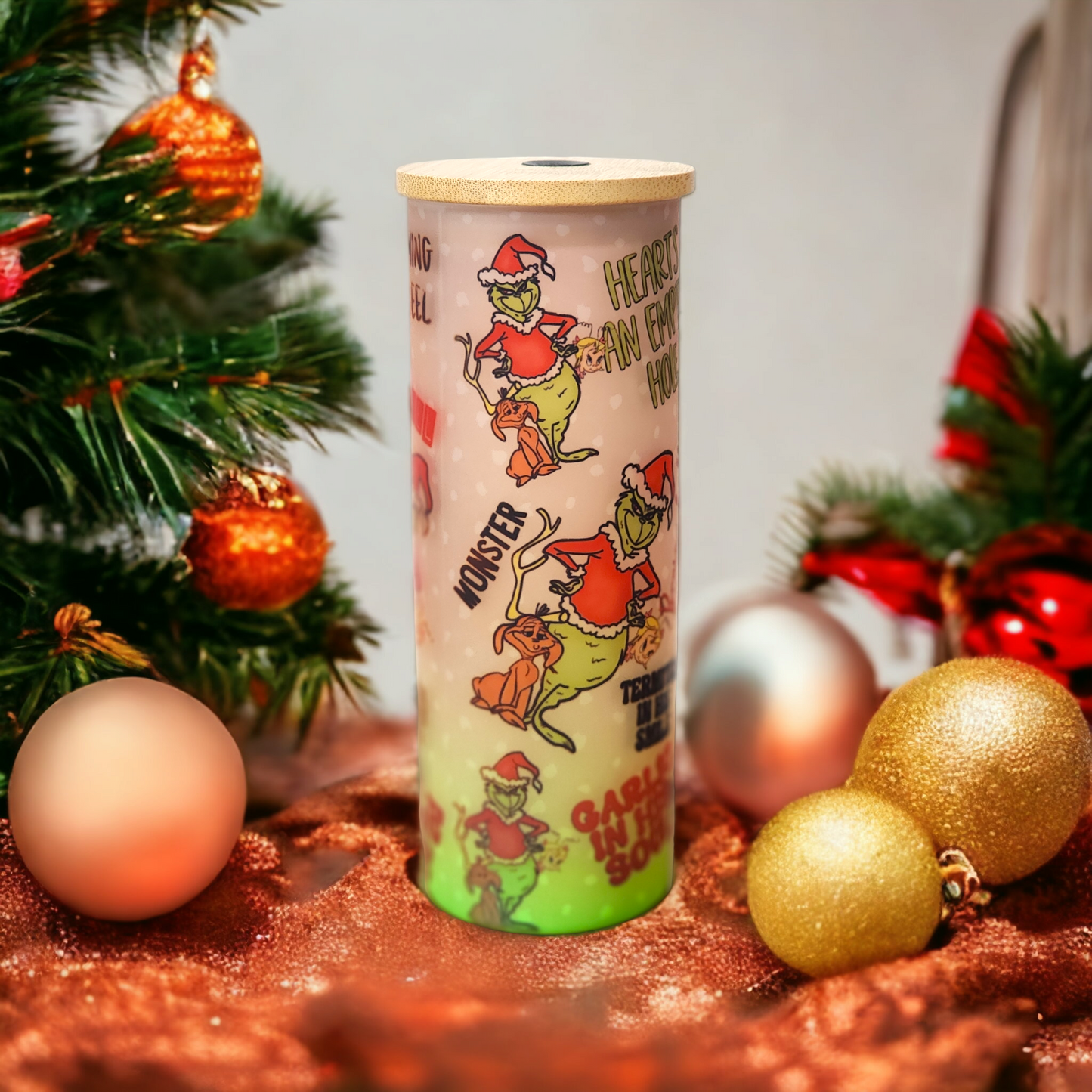 Feelin Grinchy Glass