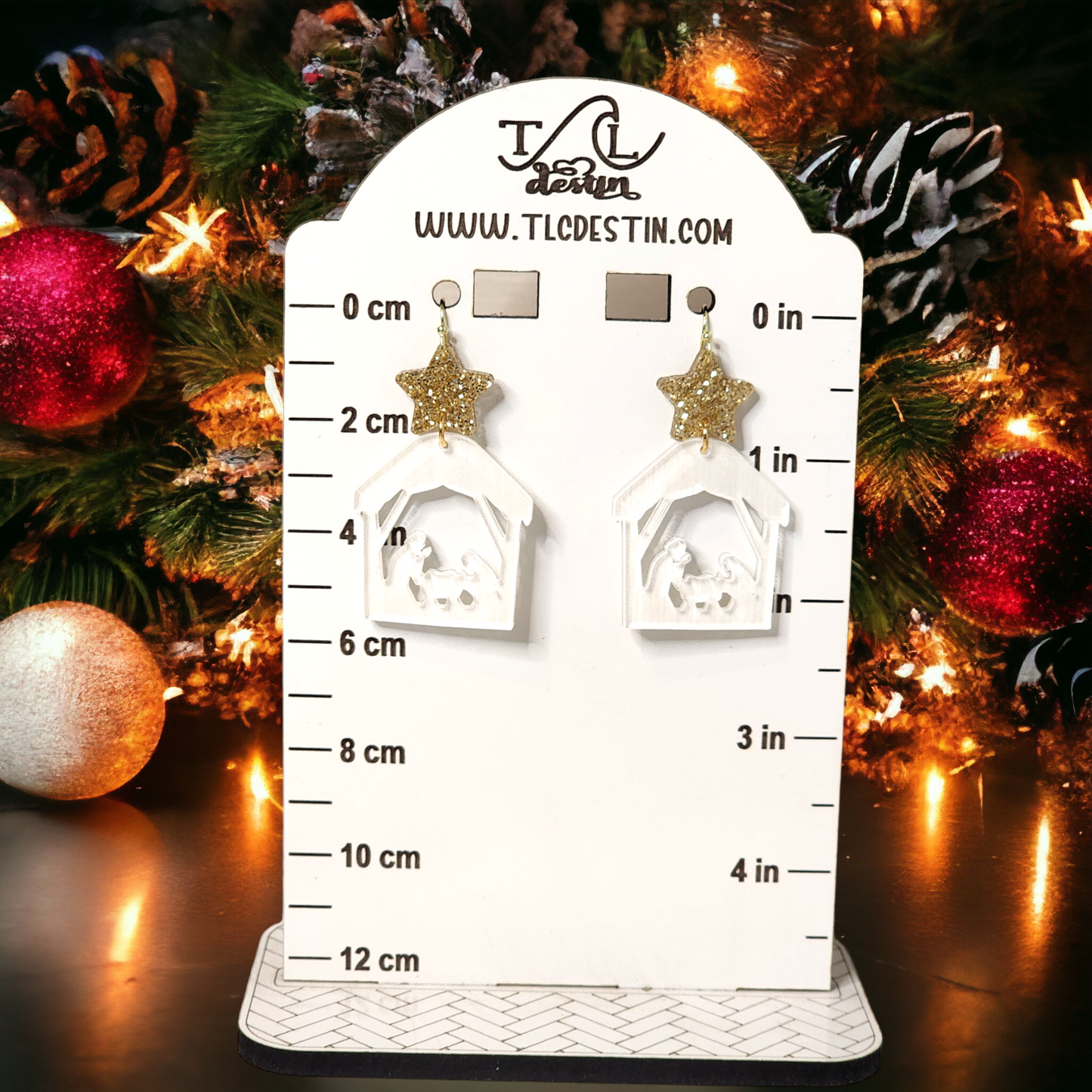 Nativity Christmas Earrings