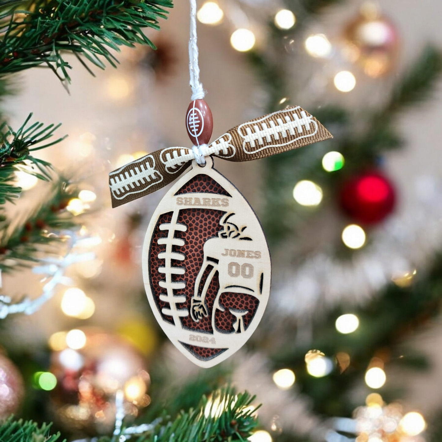 Personalized Football Ornament