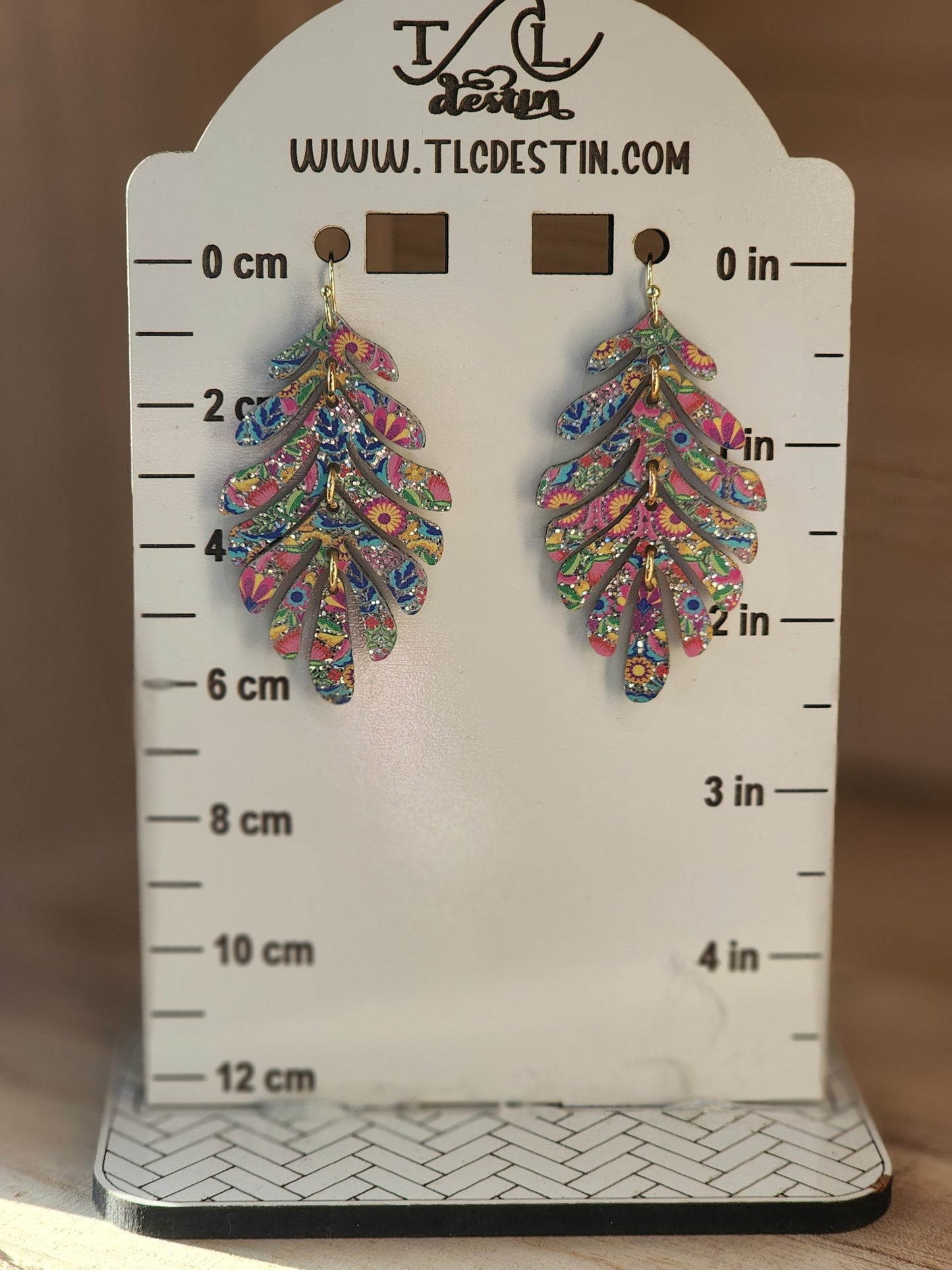 Leaf Cascade Acrylic Earrings