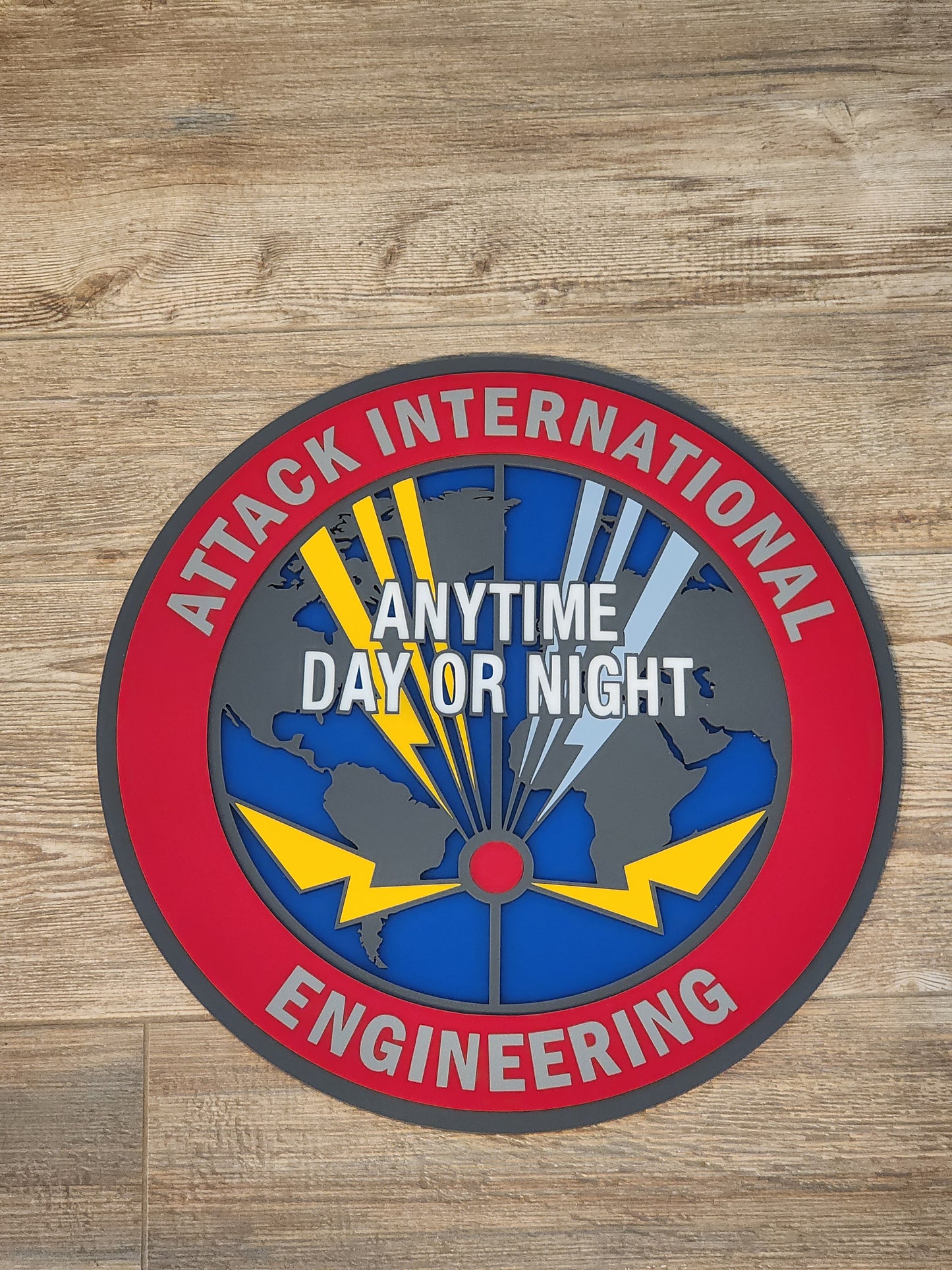 Attack International Custom Door sign