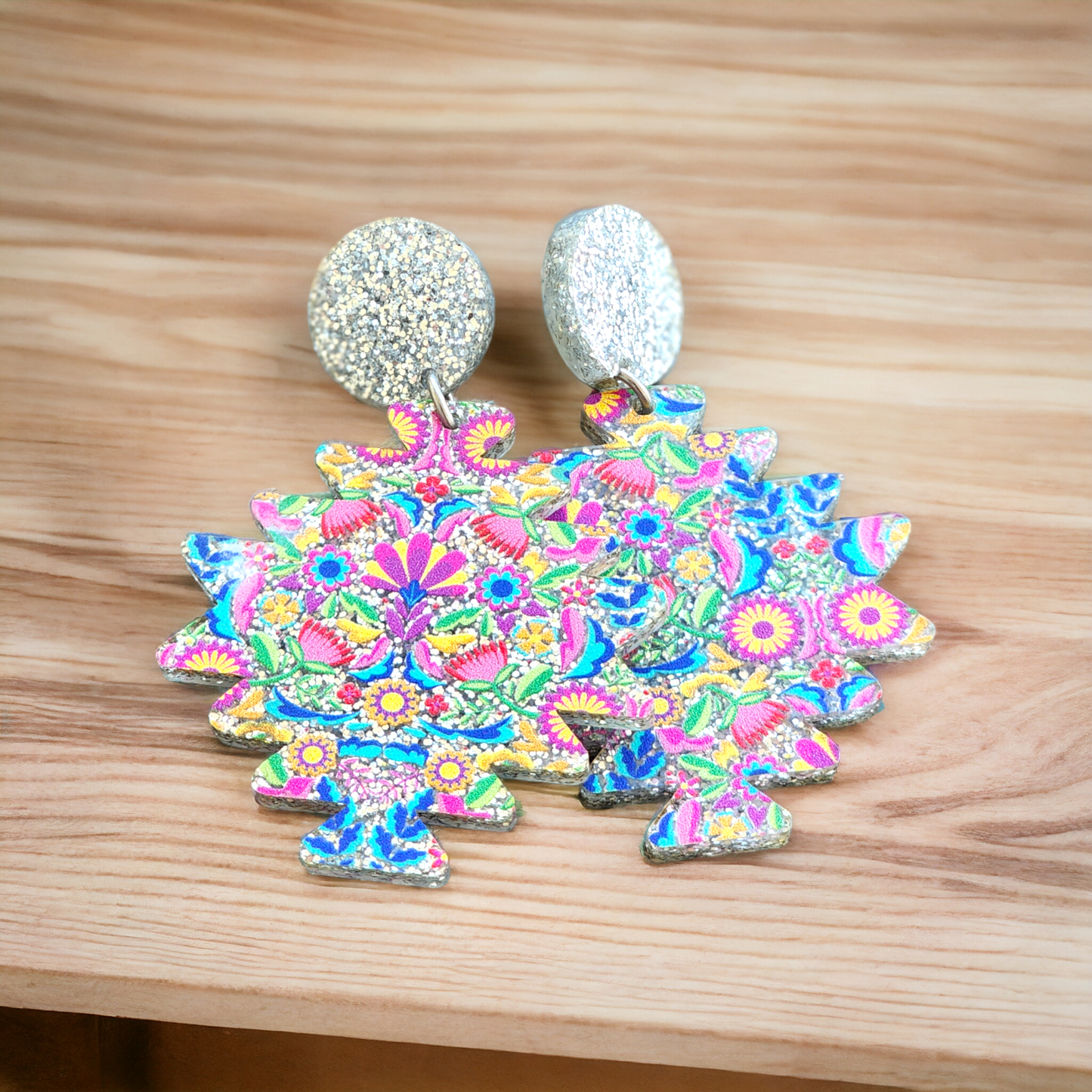 Aztec Acrylic Earrings