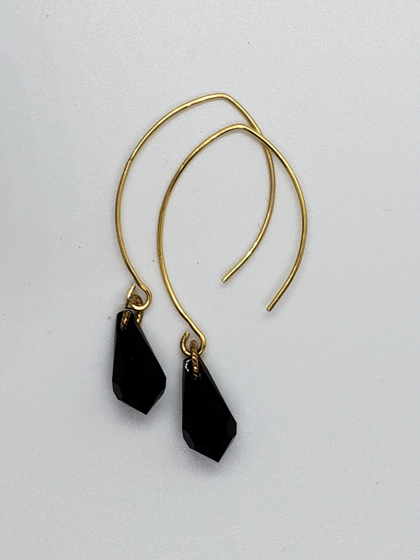 Black and Gold Swarovski earrings