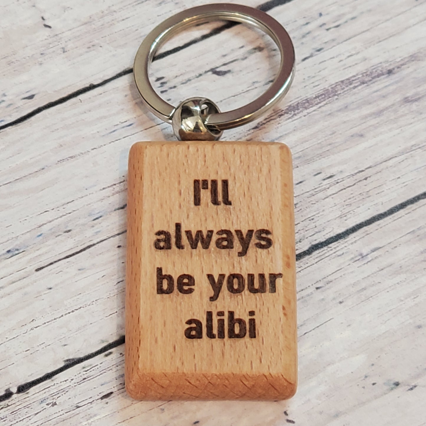 Your Alibi keychain