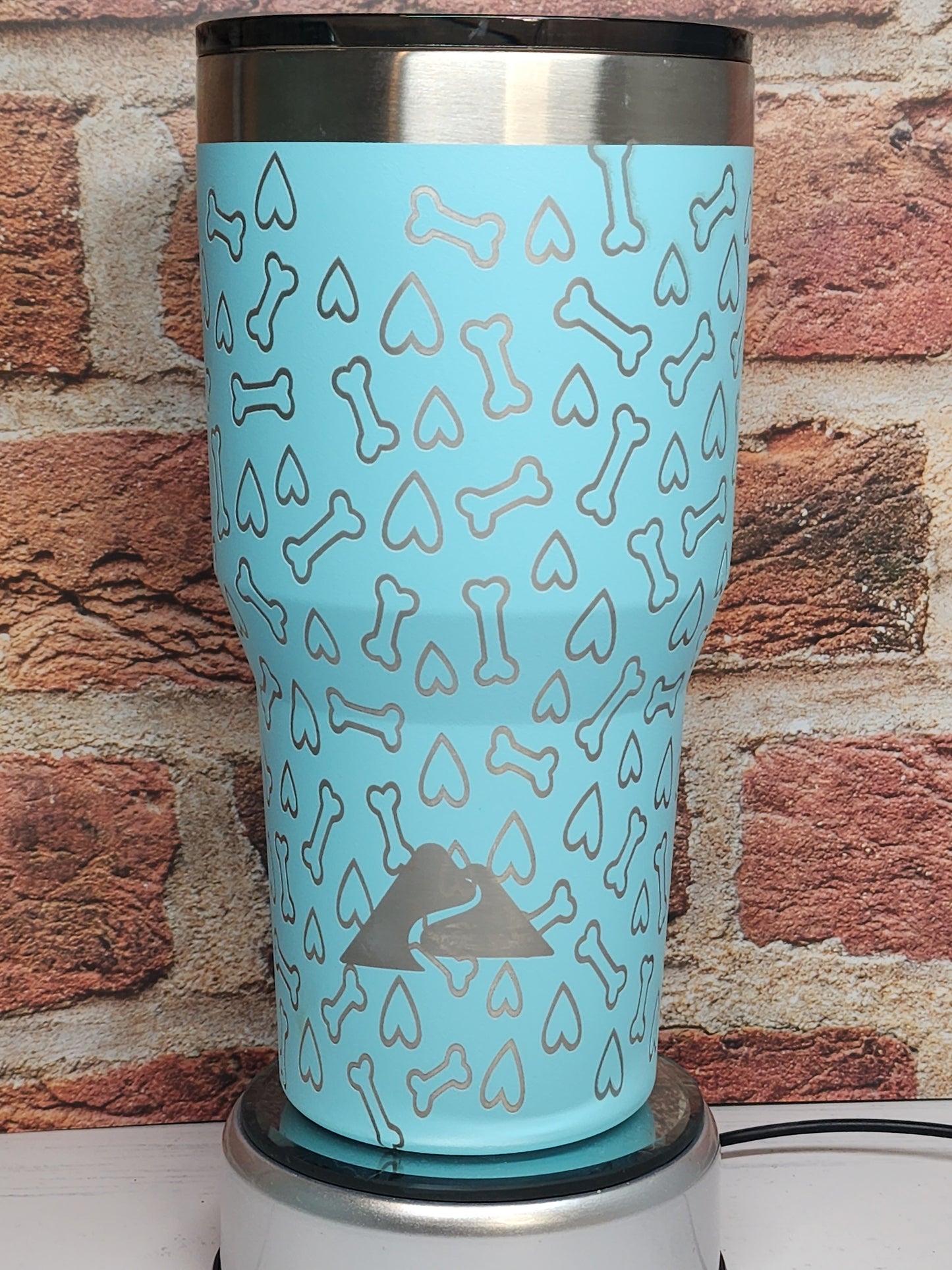Dog mom lasered tumbler