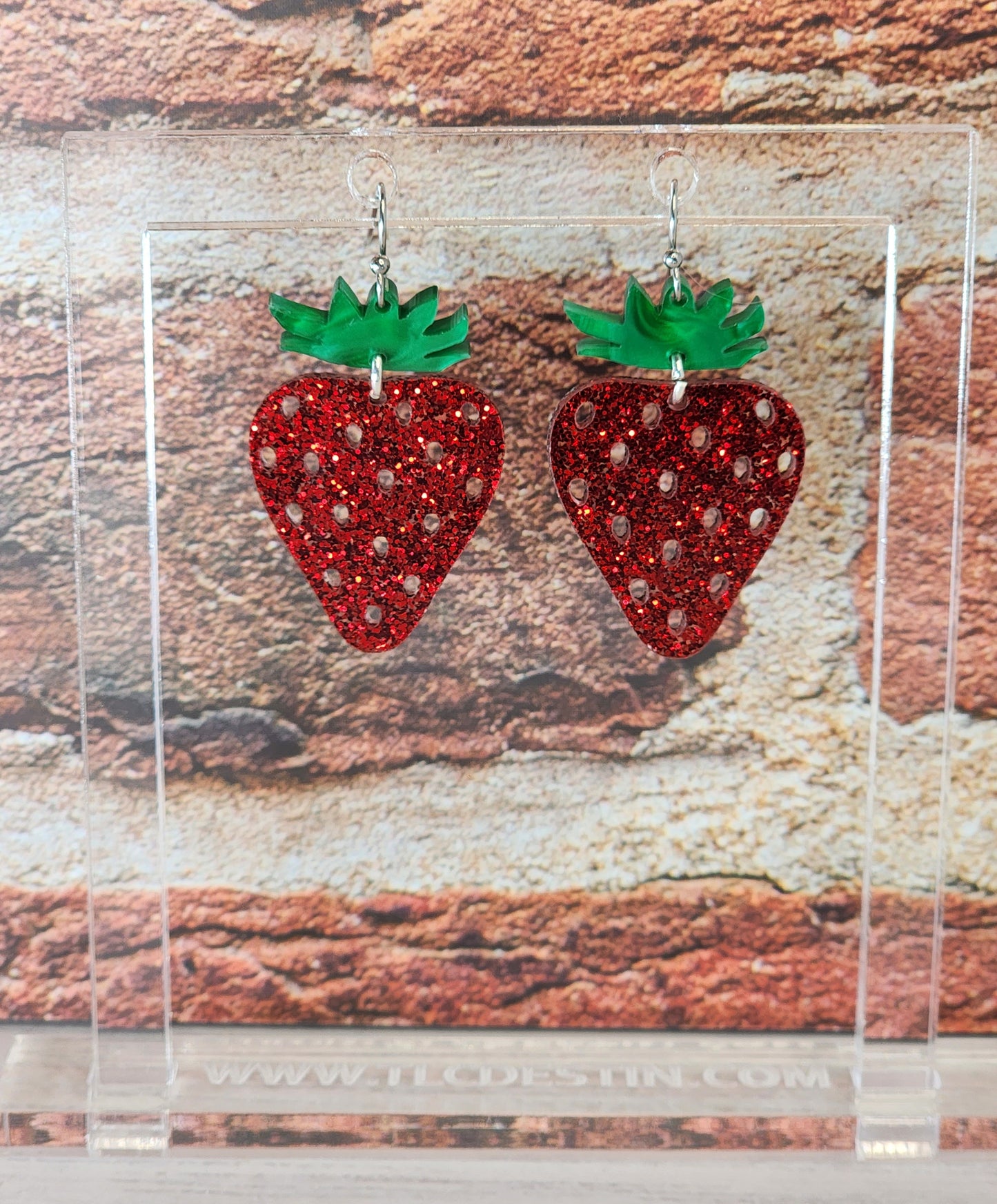 Strawberry Acrylic Earrings