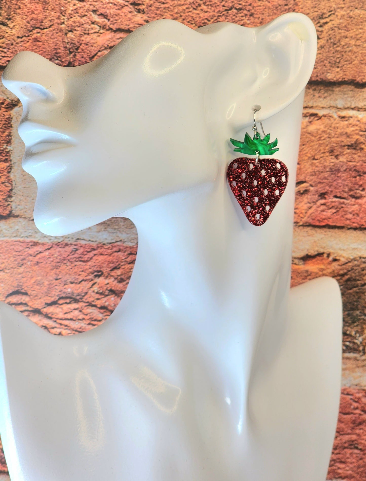 Strawberry Acrylic Earrings