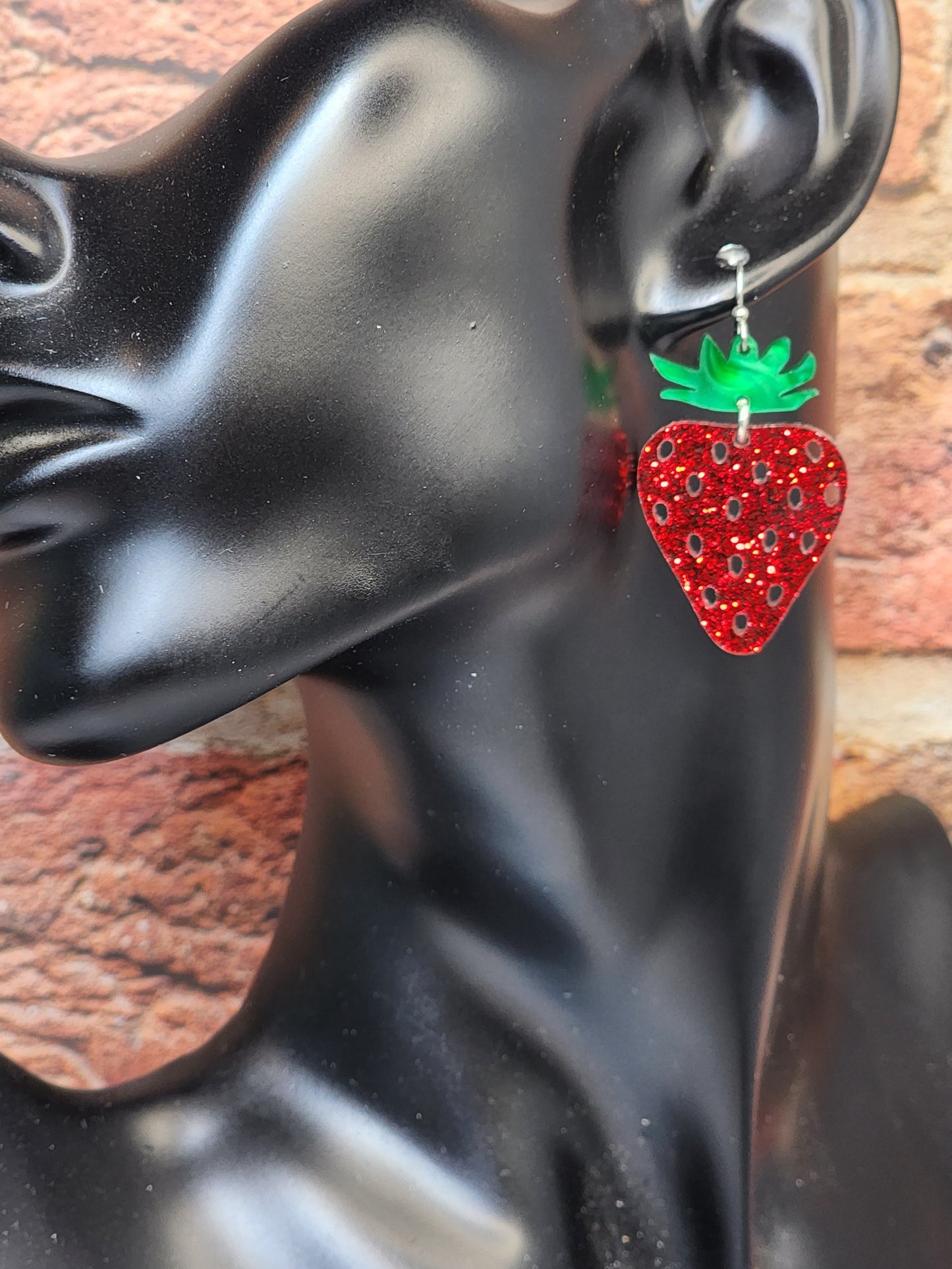 Strawberry Acrylic Earrings