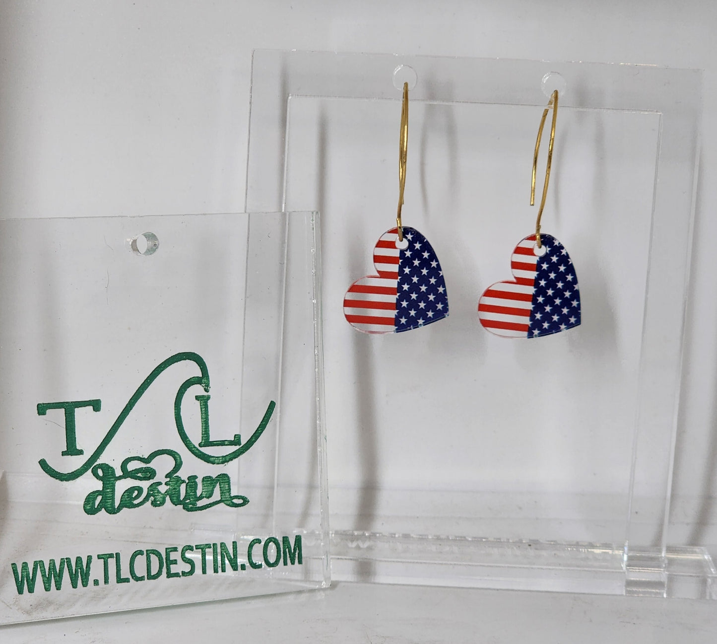 American Flag Acrylic Earrings