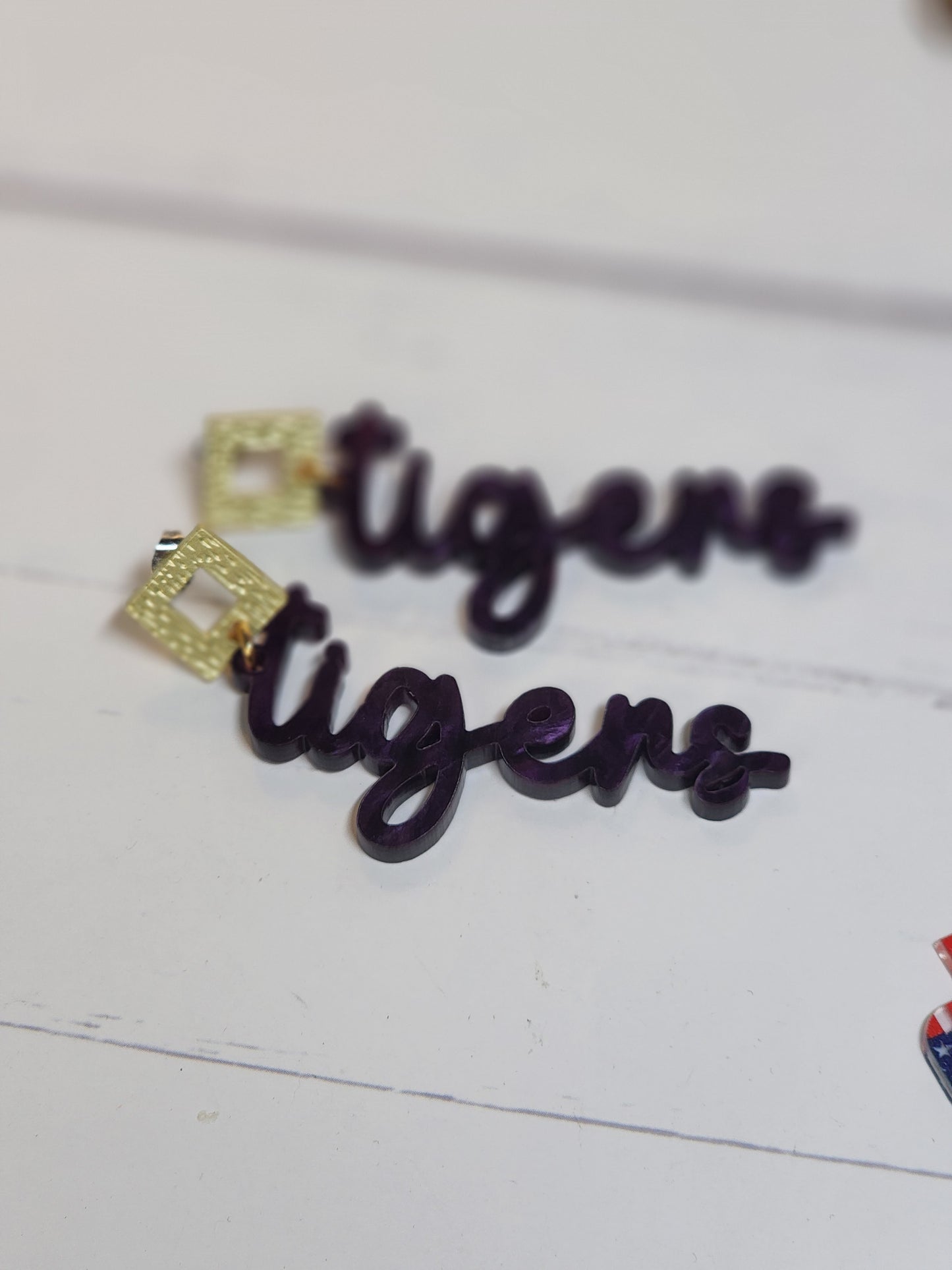 Tiger Acrylic Earrings
