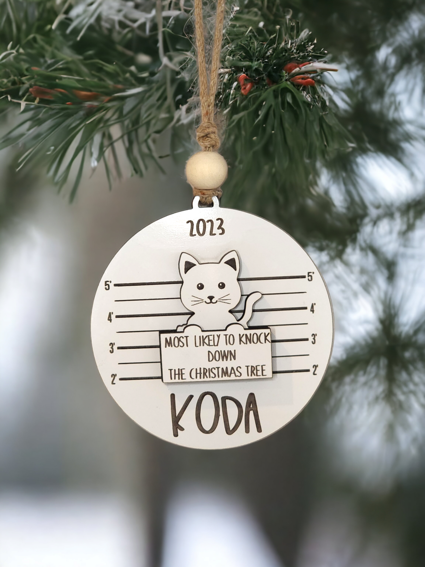 Bad Kitty Cat Ornament