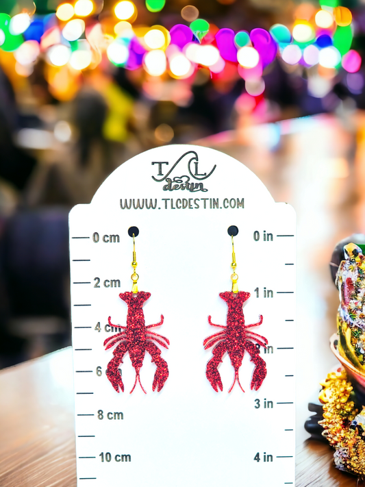 Crawfish Acrylic Earrings