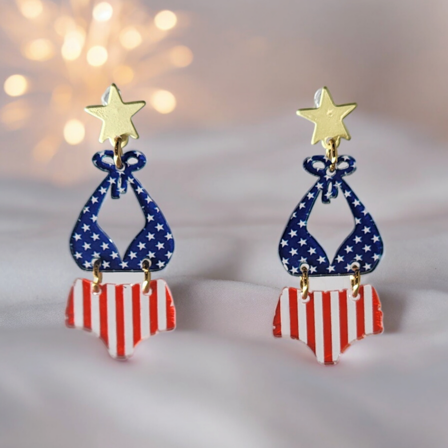 Patriotic Acrylic Earrings