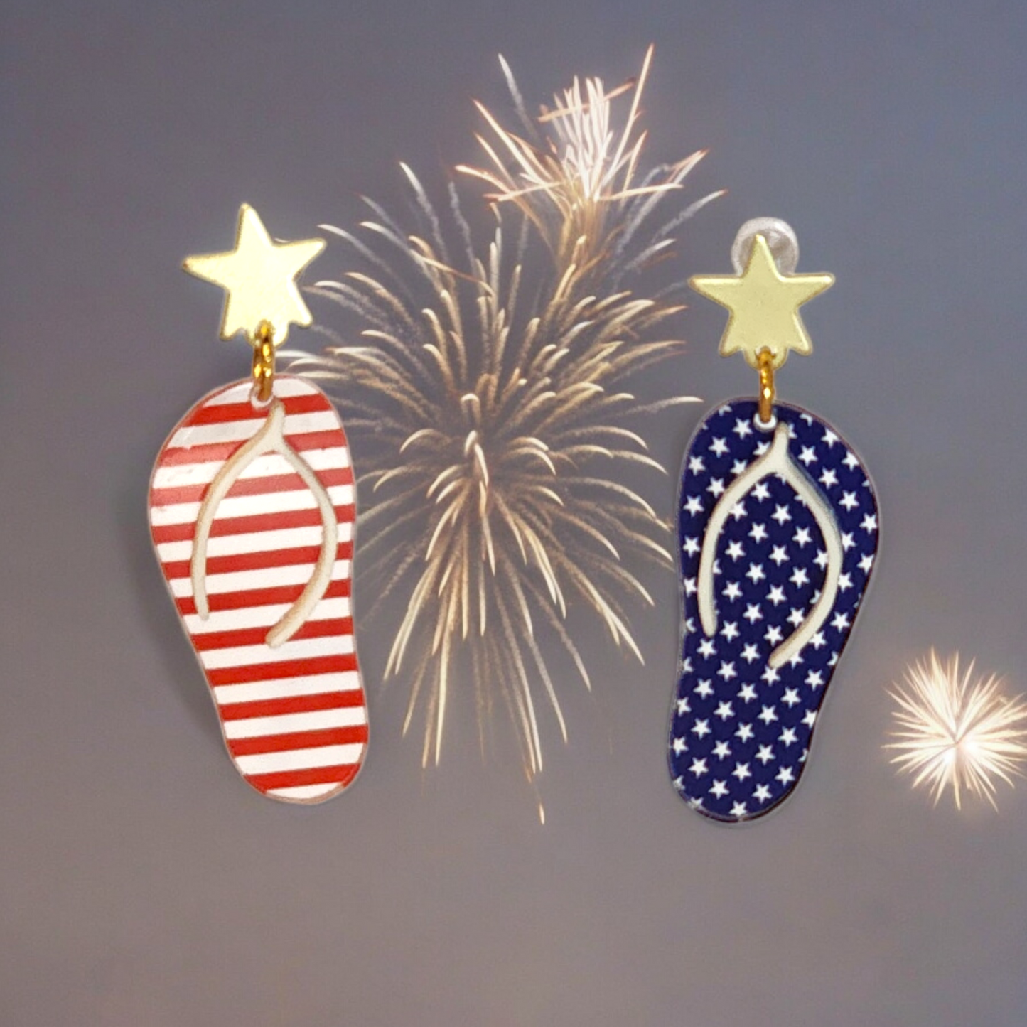 Patriotic Acrylic Earrings