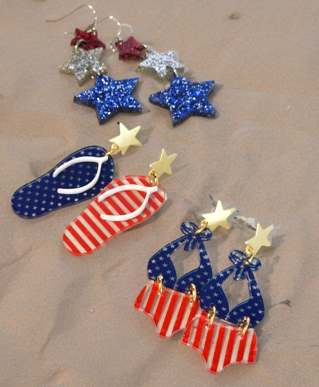 Patriotic Acrylic Earrings