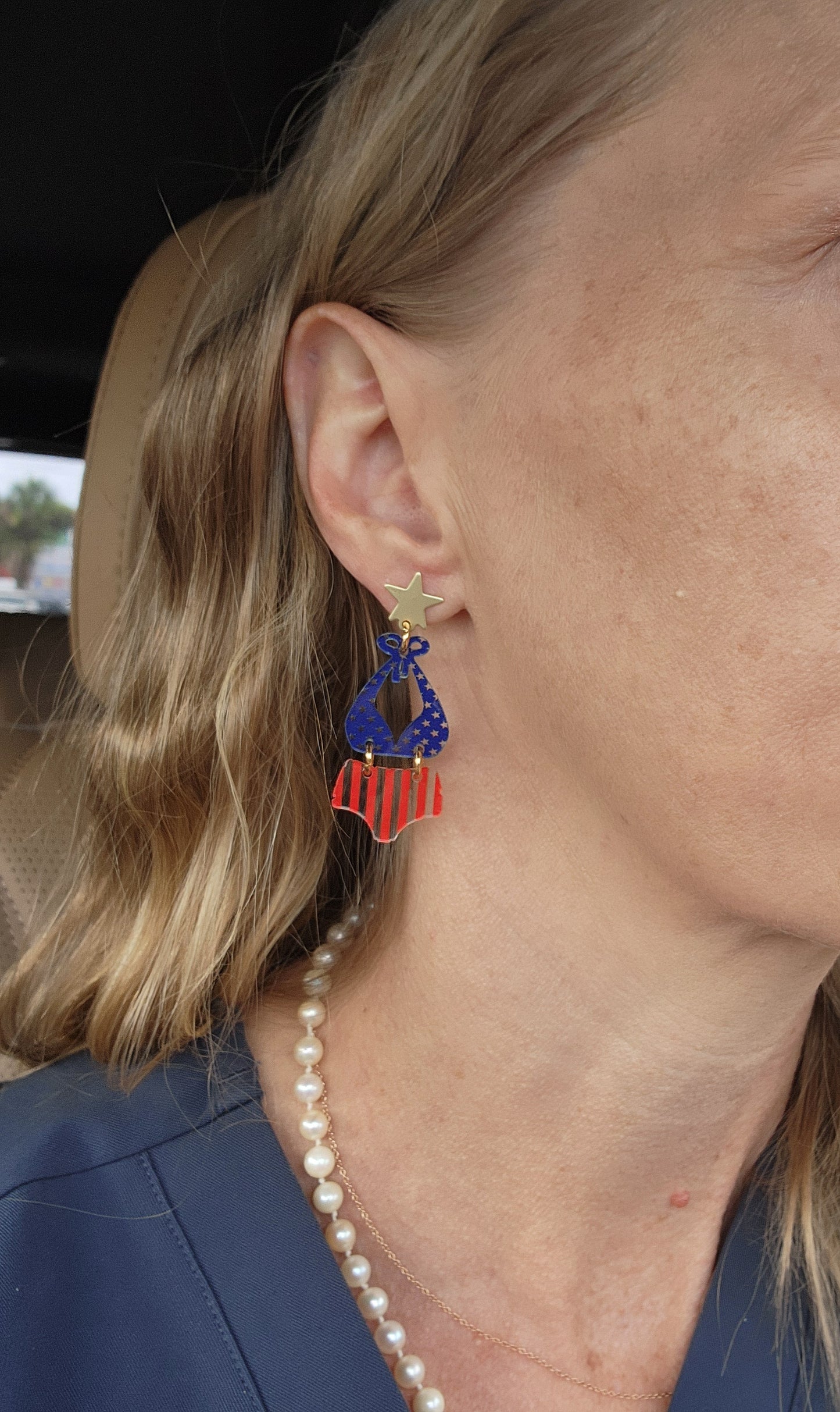 Patriotic Acrylic Earrings