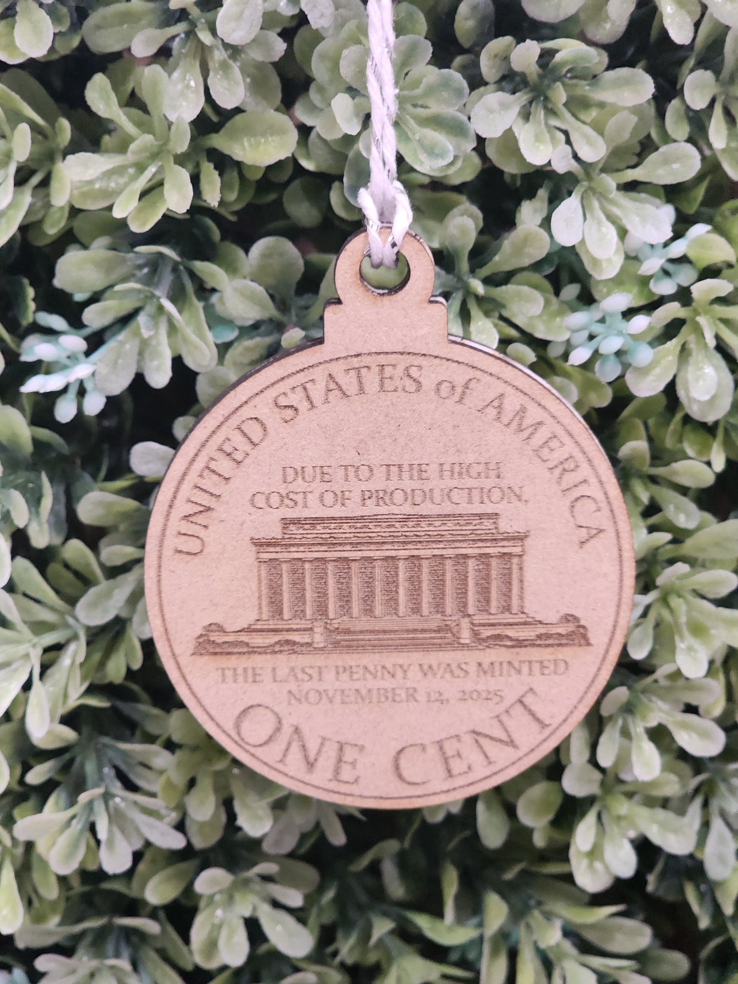 End of the Penny ornament