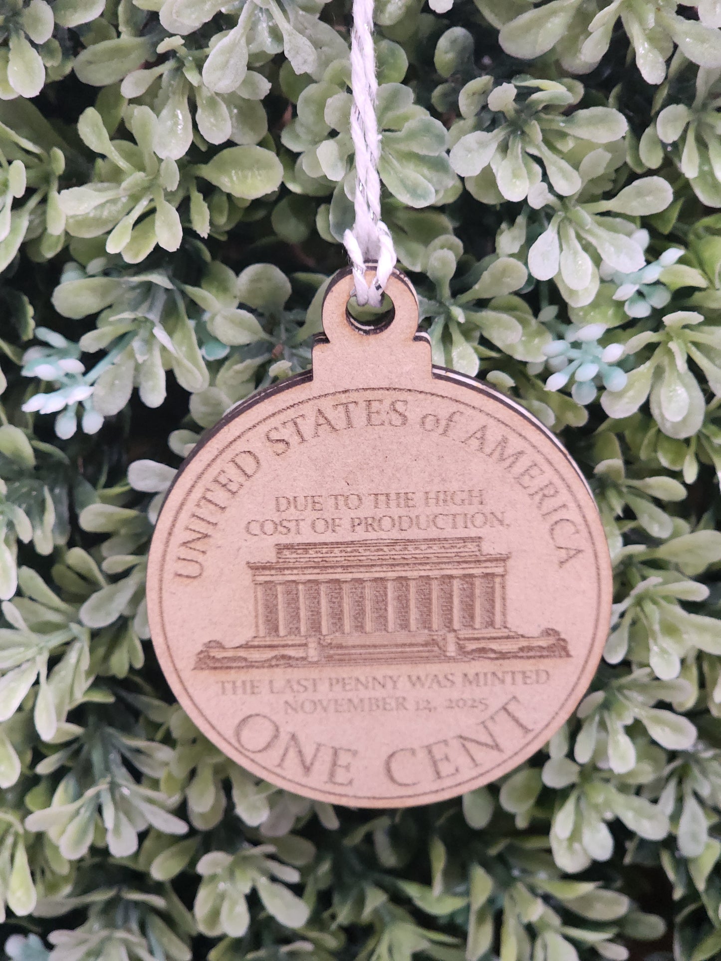 End of the Penny ornament