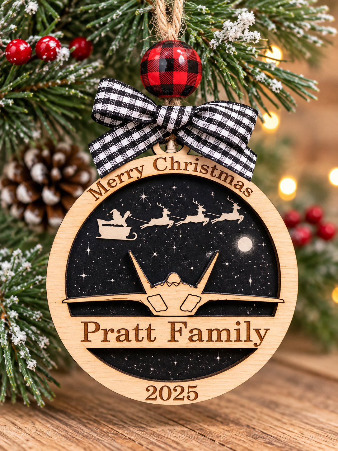 AirForce Jet Personalized Ornament