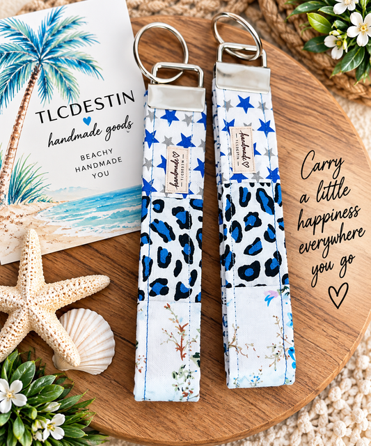Handmade Fabric Key Fob Wristlet
