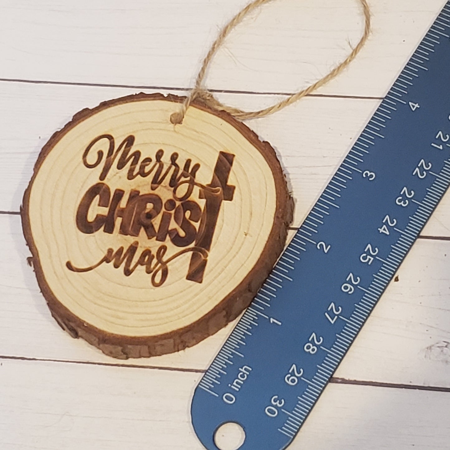 Merry ChrisTmas wood ornament