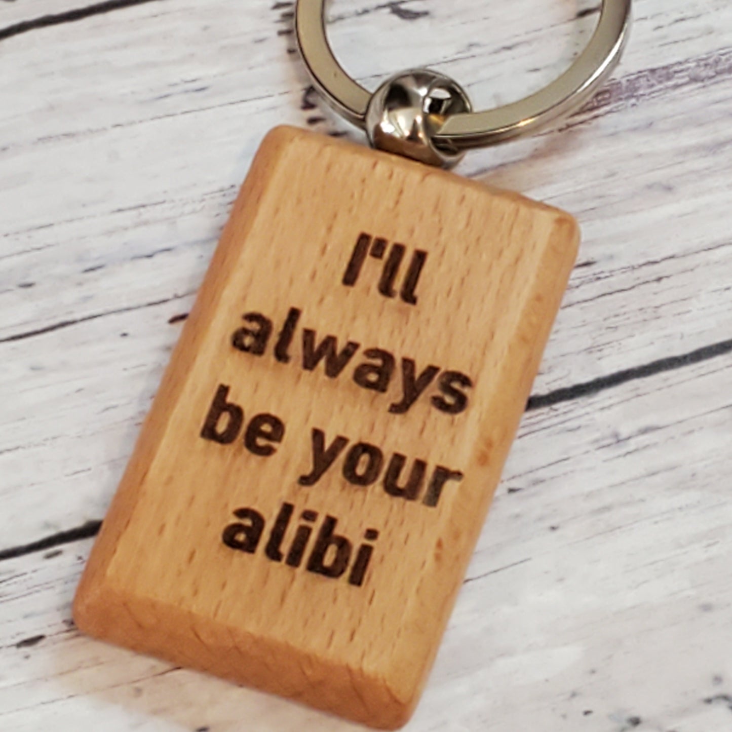 Your Alibi keychain