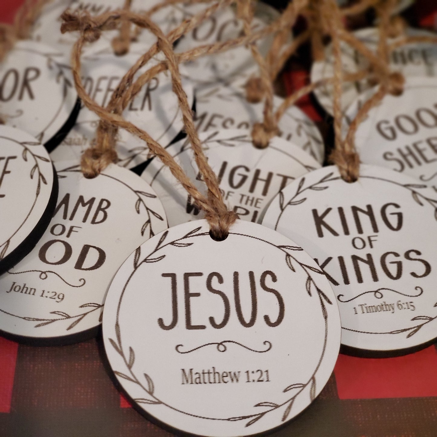 Christ Name Scripture Ornaments