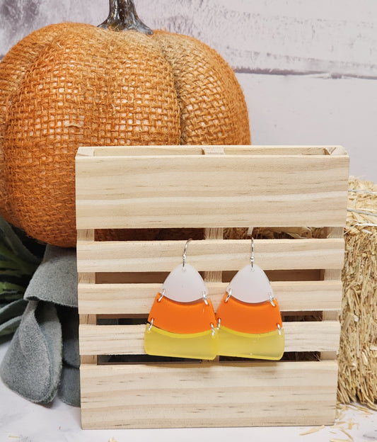 Candy corn earrings