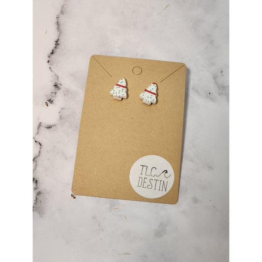 Snack cake stud earrings