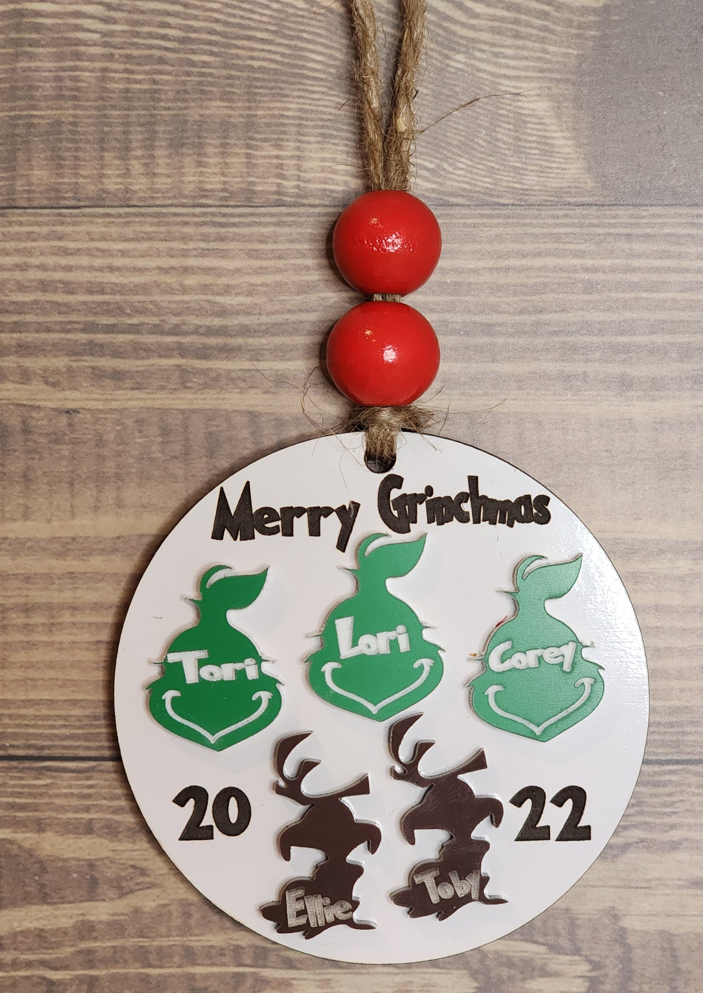 Personalized Grinch ornament