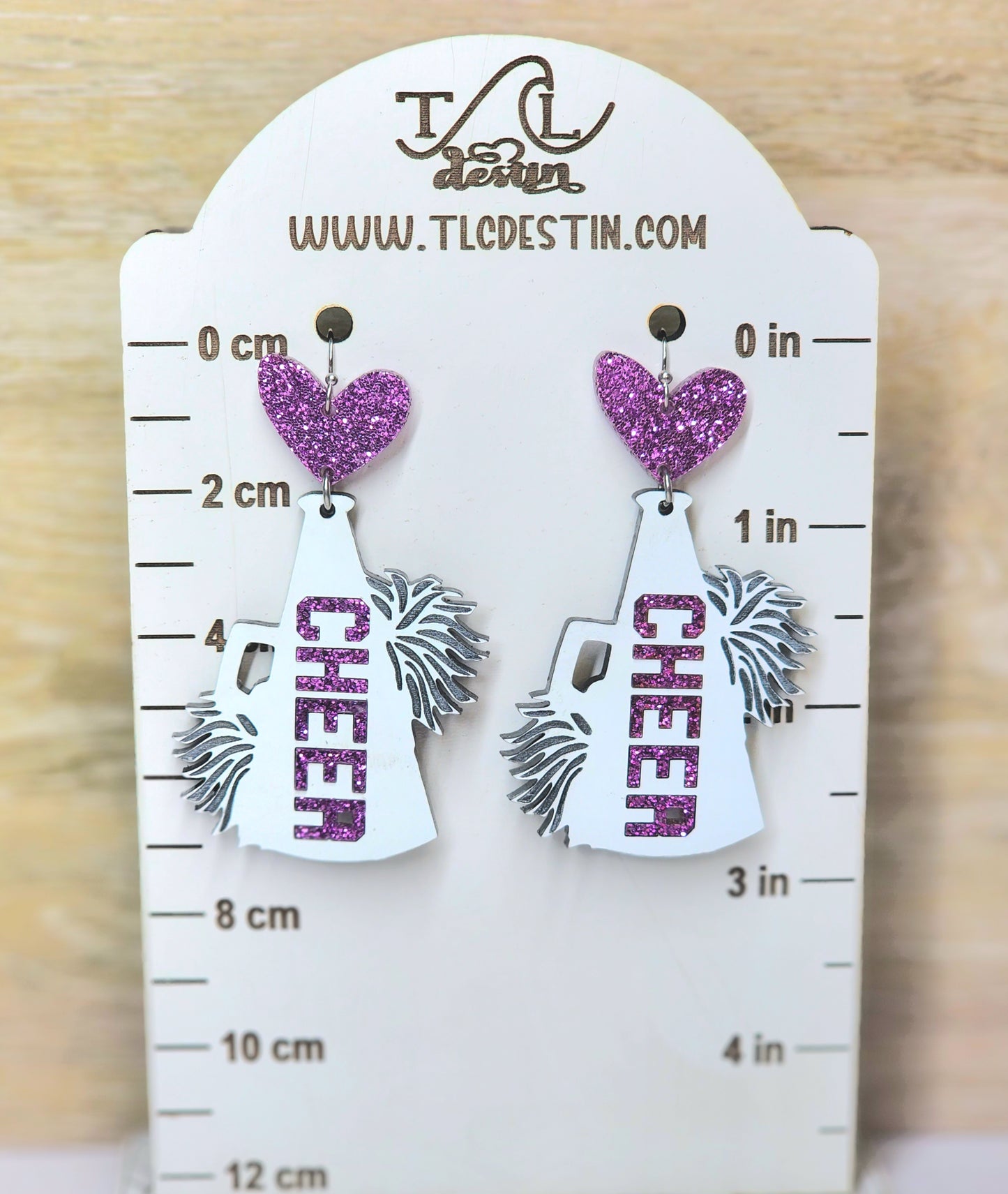 850 Purple Cheer Earrings