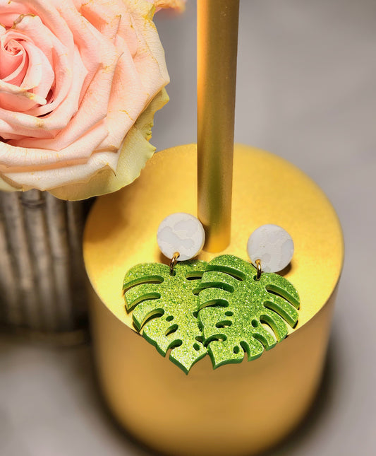 Monstera Earrings