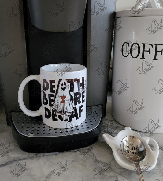 Death Before Decaf mug